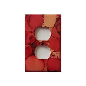 Hand Crafted Abstract Design Duplex Outlet Wall Plate